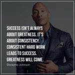 Success isn't always about greatness. It's about consistency. Consistent hard work leads to success. Greatness will come.