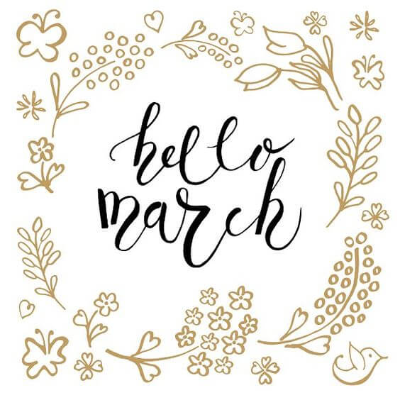 Hello March Handlettering