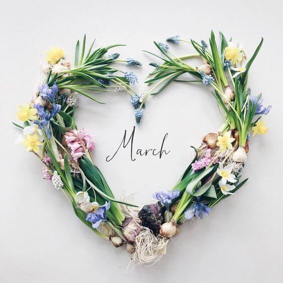 Hello March Wreath Images