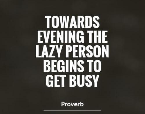 Proverbs Lazy Person