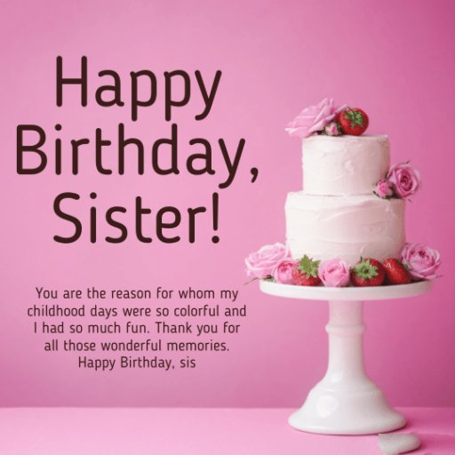 A Collection of Happy Birthday Images for Your Sister to Express Your ...